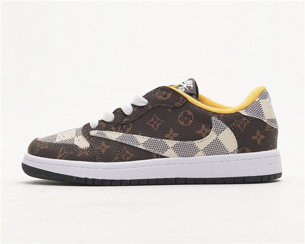 Youth Running Weapon Air Jordan 1 Brown Low Top Shoes 0055 Youth Running Weapon Air Jordan 1 Brown Low Top Shoes 0055